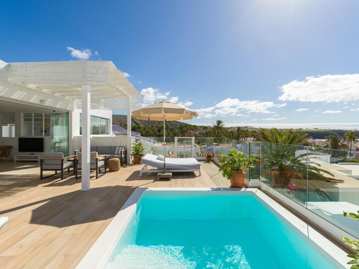 Pasitoblanco Porto Mare 7 Seaview Villa Private Heated Pool Pasito Blanco Dış mekan fotoğraf