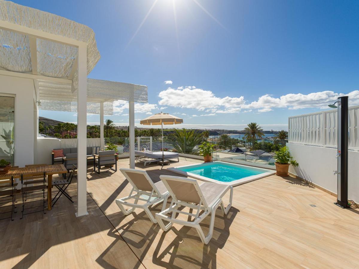 Pasitoblanco Porto Mare 7 Seaview Villa Private Heated Pool Pasito Blanco Dış mekan fotoğraf
