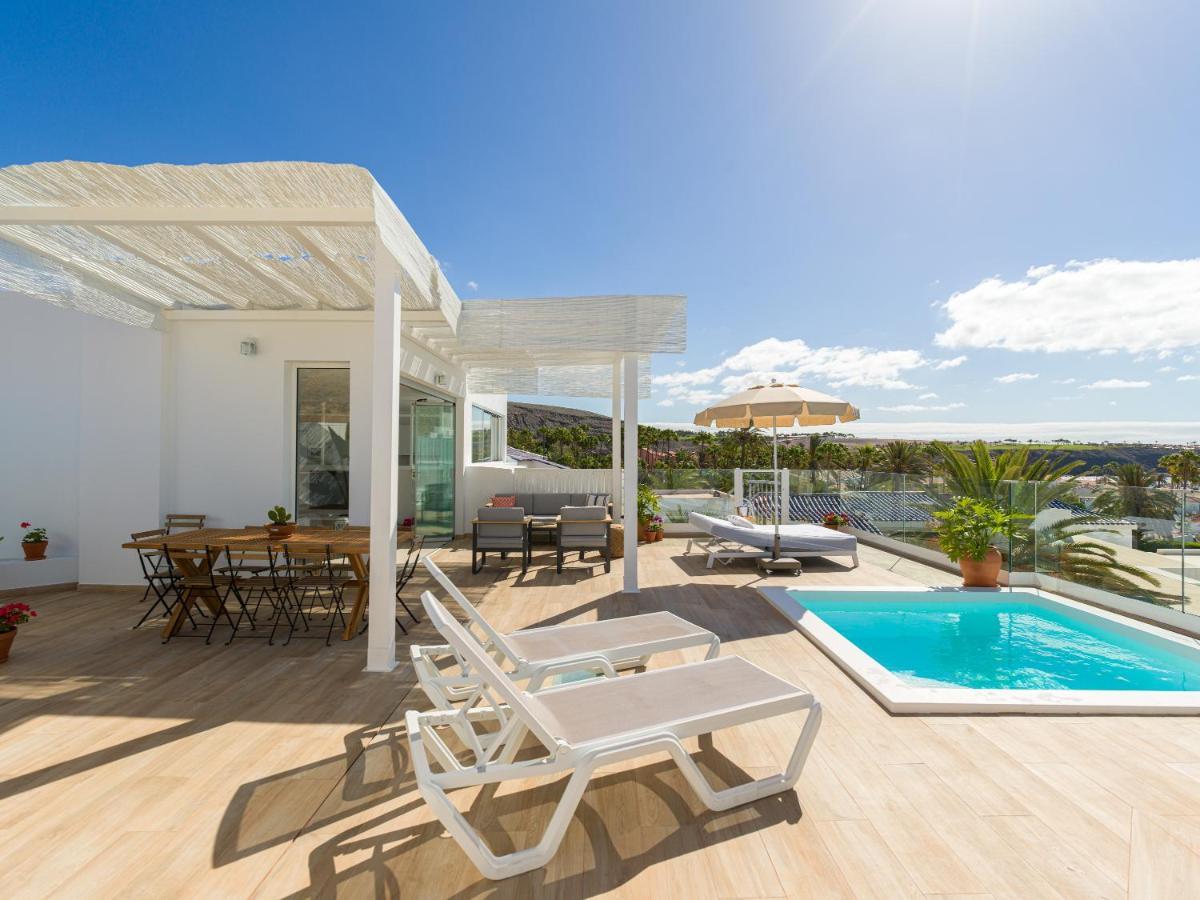 Pasitoblanco Porto Mare 7 Seaview Villa Private Heated Pool Pasito Blanco Dış mekan fotoğraf
